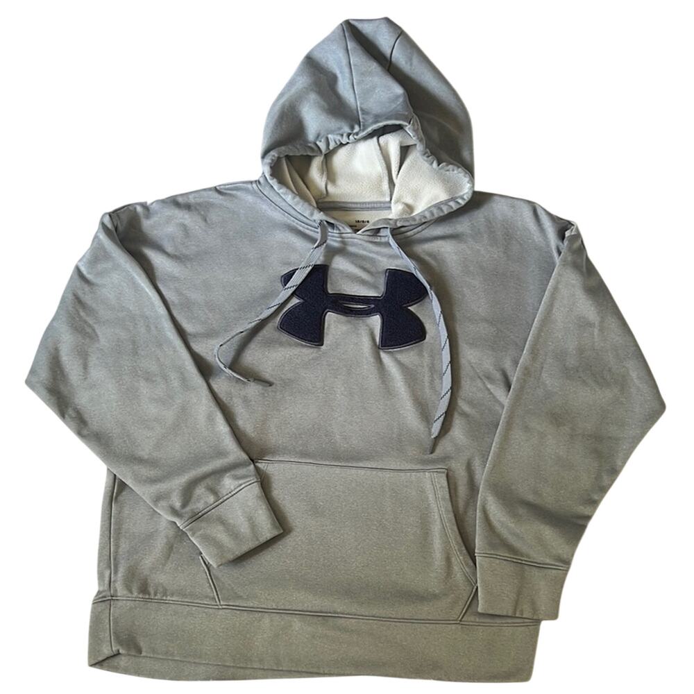 Under Armour Gray cold gear Sweatshirt Hoodie sz large men’s